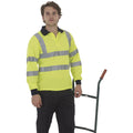 Hi-Vis Yellow - Side - Yoko Ladies-Womens Hi-Vis Long Sleeve Polo Shirt