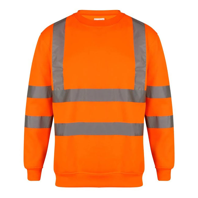 Hi Vis Orange - Front - Yoko Unisex Hi-Vis Heavyweight Sweatshirt