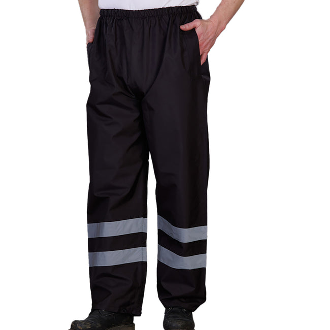 Hi-Vis Yellow - Lifestyle - Yoko Mens Hi-Vis Waterproof Contractor Over Trousers