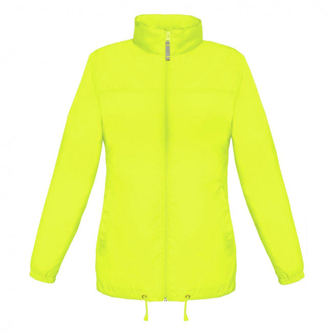 Ultra Yellow - Front - B&C Womens-Ladies Sirocco Lightweight Windproof, Showerproof & Water Repellent Jacket