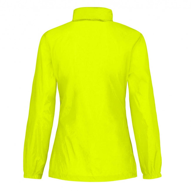 Ultra Yellow - Back - B&C Womens-Ladies Sirocco Lightweight Windproof, Showerproof & Water Repellent Jacket