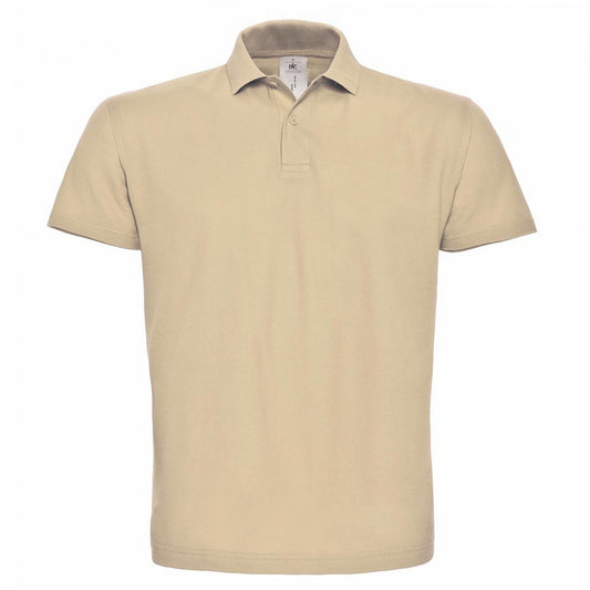 Sand - Front - B&C ID.001 Mens Short Sleeve Polo Shirt