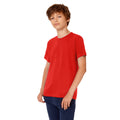 Red - Back - B&C Kids-Childrens Exact 190 Short Sleeved T-Shirt