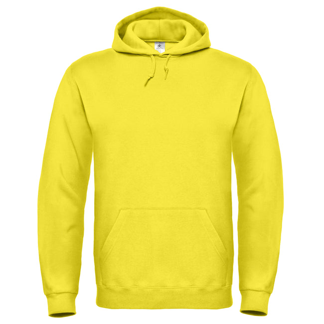 Solar Yellow - Front - B&C Unisex Adults Hooded Sweatshirt-Hoodie