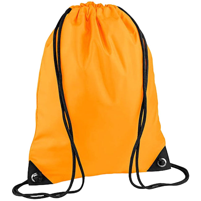 Fluoresent Orange - Front - Bagbase Premium Gymsac Water Resistant Bag (11 Litres)