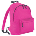 Fuchsia-Graphite - Front - Bagbase Fashion Backpack - Rucksack (18 Litres)