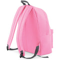 Classic Pink-Graphite - Back - Bagbase Fashion Backpack - Rucksack (18 Litres)