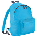 Surf Blue- Graphite Grey - Front - Bagbase Fashion Backpack - Rucksack (18 Litres)
