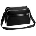 Black-White - Front - Bagbase Retro Adjustable Shoulder Bag (18 Litres)