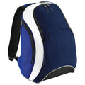 French Navy-Bright Royal-White - Front - Bagbase Teamwear Backpack - Rucksack (21 Litres)