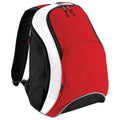 Classic Red-Black-White - Front - Bagbase Teamwear Backpack - Rucksack (21 Litres)