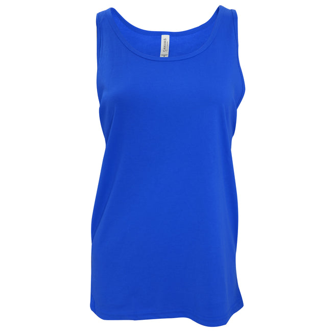 True Royal - Front - Canvas Adults Unisex Jersey Sleeveless Tank Top