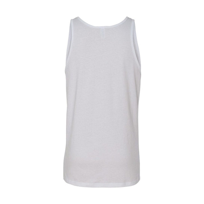 White - Back - Canvas Adults Unisex Jersey Sleeveless Tank Top