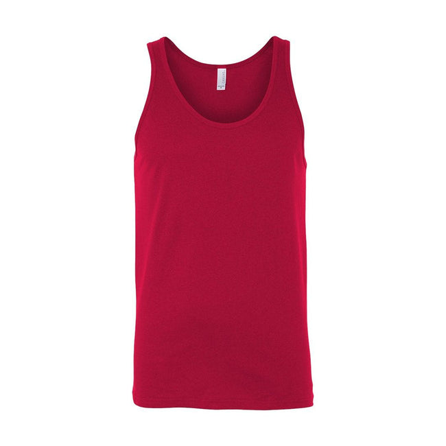Red - Front - Canvas Adults Unisex Jersey Sleeveless Tank Top