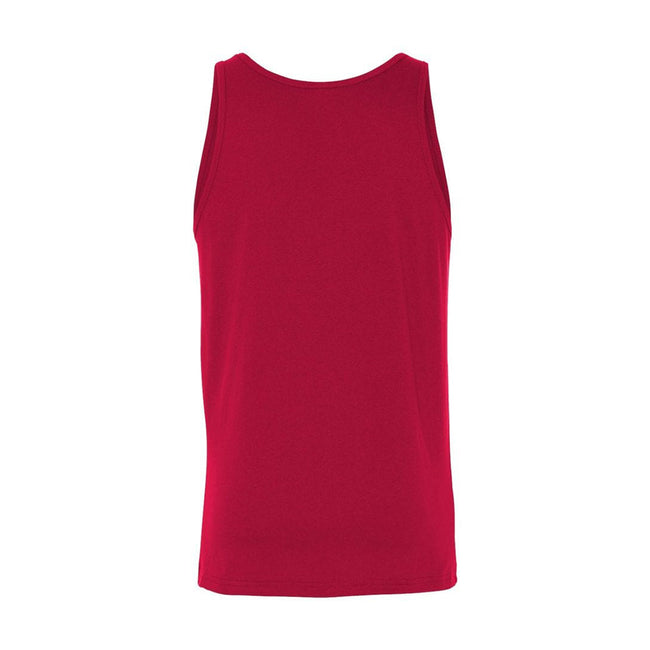 Red - Back - Canvas Adults Unisex Jersey Sleeveless Tank Top