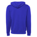 True Royal - Back - Canvas Unixex Zip-up Polycotton Fleece Hooded Sweatshirt - Hoodie