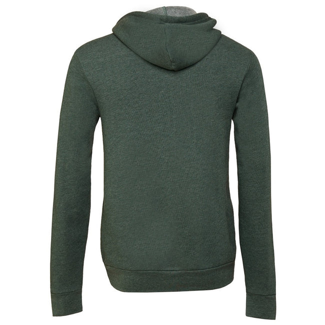 Heather Forest - Back - Canvas Unixex Zip-up Polycotton Fleece Hooded Sweatshirt - Hoodie