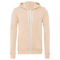 Peach - Front - Canvas Unixex Zip-up Polycotton Fleece Hooded Sweatshirt - Hoodie