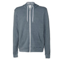 Slate Heather - Front - Canvas Unixex Zip-up Polycotton Fleece Hooded Sweatshirt - Hoodie