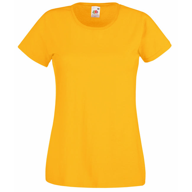 Sunflower - Front - Fruit Of The Loom Ladies-Womens Lady-Fit Valueweight Short Sleeve T-Shirt
