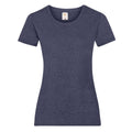 Vintage Heather Navy - Front - Fruit Of The Loom Ladies-Womens Lady-Fit Valueweight Short Sleeve T-Shirt