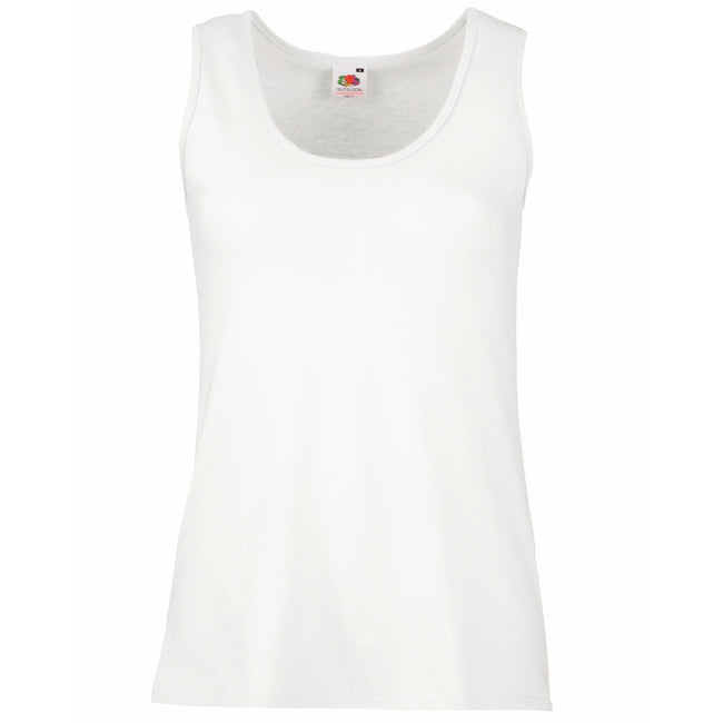 White - Front - Fruit Of The Loom Womens-Ladies Valueweight Lady Fit Tank Top