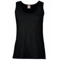 Black - Front - Fruit Of The Loom Womens-Ladies Valueweight Lady Fit Tank Top