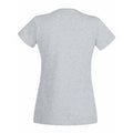 Heather Grey - Back - Fruit of the Loom Womens-Ladies Valueweight V Neck Lady Fit T-Shirt