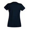 Deep Navy - Back - Fruit of the Loom Womens-Ladies Valueweight V Neck Lady Fit T-Shirt