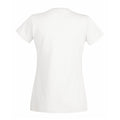 White - Back - Fruit of the Loom Womens-Ladies Valueweight V Neck Lady Fit T-Shirt