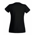 Black - Back - Fruit of the Loom Womens-Ladies Valueweight V Neck Lady Fit T-Shirt