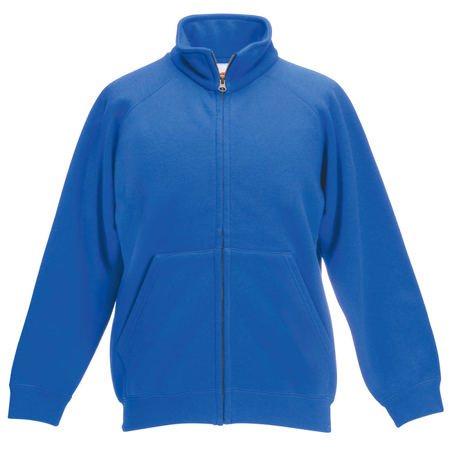 Royal - Front - Fruit Of The Loom Childrens-Kids Unisex Poly-Cotton Sweat Jacket