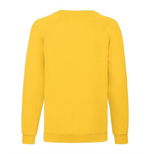 Sunflower - Back - Fruit Of The Loom Childrens Unisex Raglan Sleeve Sweatshirt