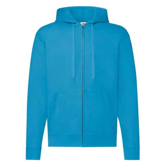 Azure Blue - Front - Fruit Of The Loom Mens Hooded Sweatshirt
