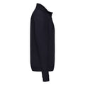 Deep Navy - Side - Fruit Of The Loom Mens Zip Neck Sweatshirt Top