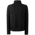 Black - Back - Fruit Of The Loom Mens Zip Neck Sweatshirt Top