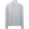 Heather Grey - Back - Fruit Of The Loom Mens Zip Neck Sweatshirt Top