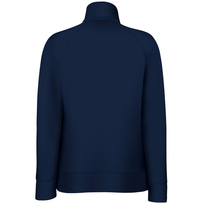Deep Navy - Back - Fruit Of The Loom Ladies-Womens Lady-Fit Fleece Sweatshirt Jacket