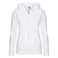 White - Front - Fruit of the Loom Womens-Ladies Lady Fit Hoodie