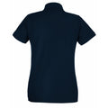 Deep Navy - Back - Fruit of the Loom Womens-Ladies Premium Fitted Short-Sleeved Polo Shirt