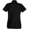 Black - Back - Fruit of the Loom Womens-Ladies Premium Fitted Short-Sleeved Polo Shirt