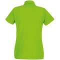 Lime - Back - Fruit of the Loom Womens-Ladies Premium Fitted Short-Sleeved Polo Shirt