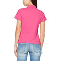 Fuchsia - Side - Fruit of the Loom Womens-Ladies Premium Fitted Short-Sleeved Polo Shirt