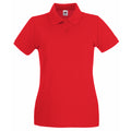 Red - Front - Fruit of the Loom Womens-Ladies Premium Fitted Short-Sleeved Polo Shirt
