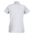 Heather Grey - Back - Fruit of the Loom Womens-Ladies Premium Fitted Short-Sleeved Polo Shirt