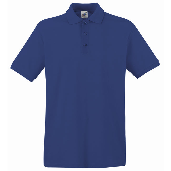 Navy - Front - Fruit Of The Loom Premium Mens Short Sleeve Polo Shirt