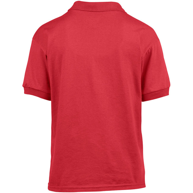 Red - Lifestyle - Gildan DryBlend Childrens Unisex Jersey Polo Shirt