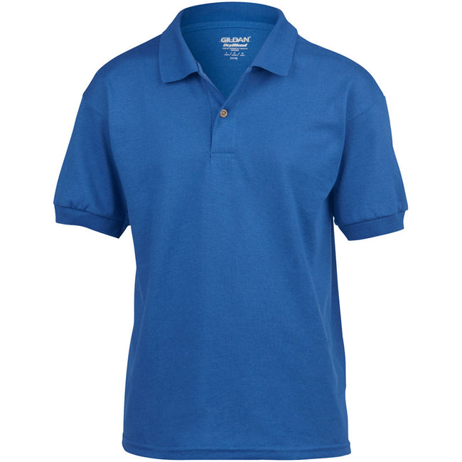 Royal - Front - Gildan DryBlend Childrens Unisex Jersey Polo Shirt