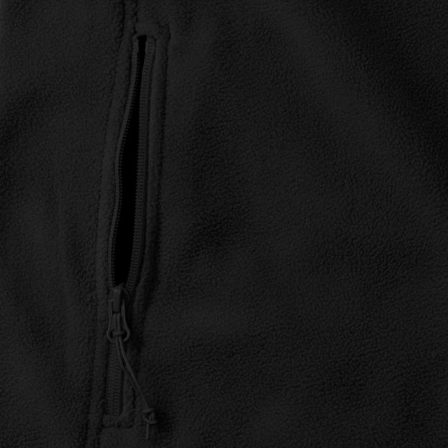 Black - Pack Shot - Russell Mens 1-4 Zip Outdoor Fleece Top
