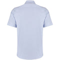 Light Blue - Back - Kustom Kit Mens Short Sleeve Tailored Fit Premium Oxford Shirt
